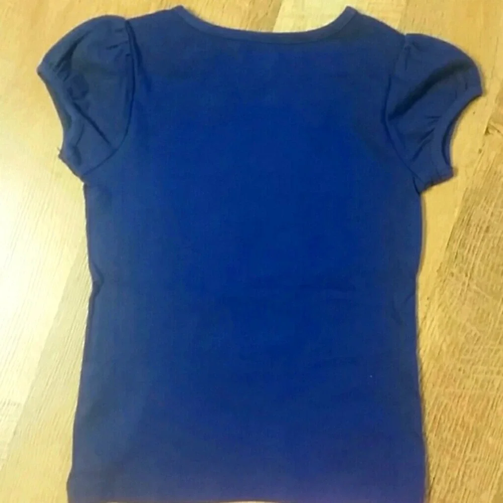 Gymboree Girls Embroidered Navy Short Sleeve Shirt with Pink Sweatpants Size 3-4